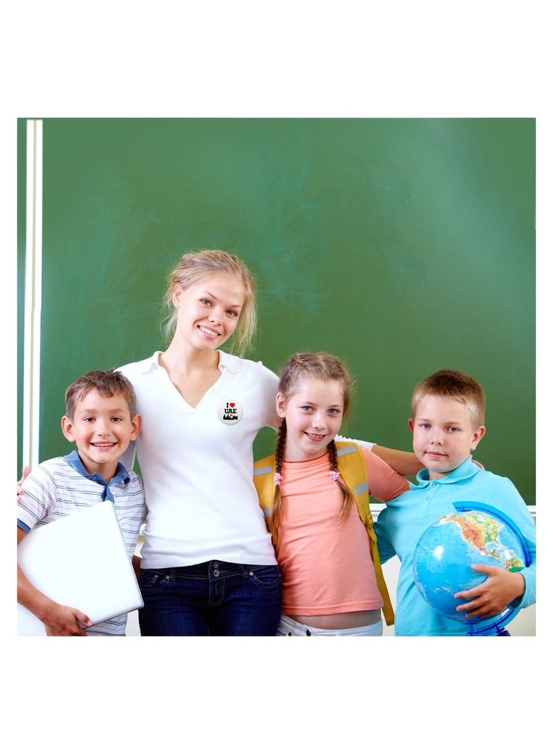 UAE National Day Button Badge - Round Pinback Button Brooch Lapel Pin for National Day Party Favors - Image 2