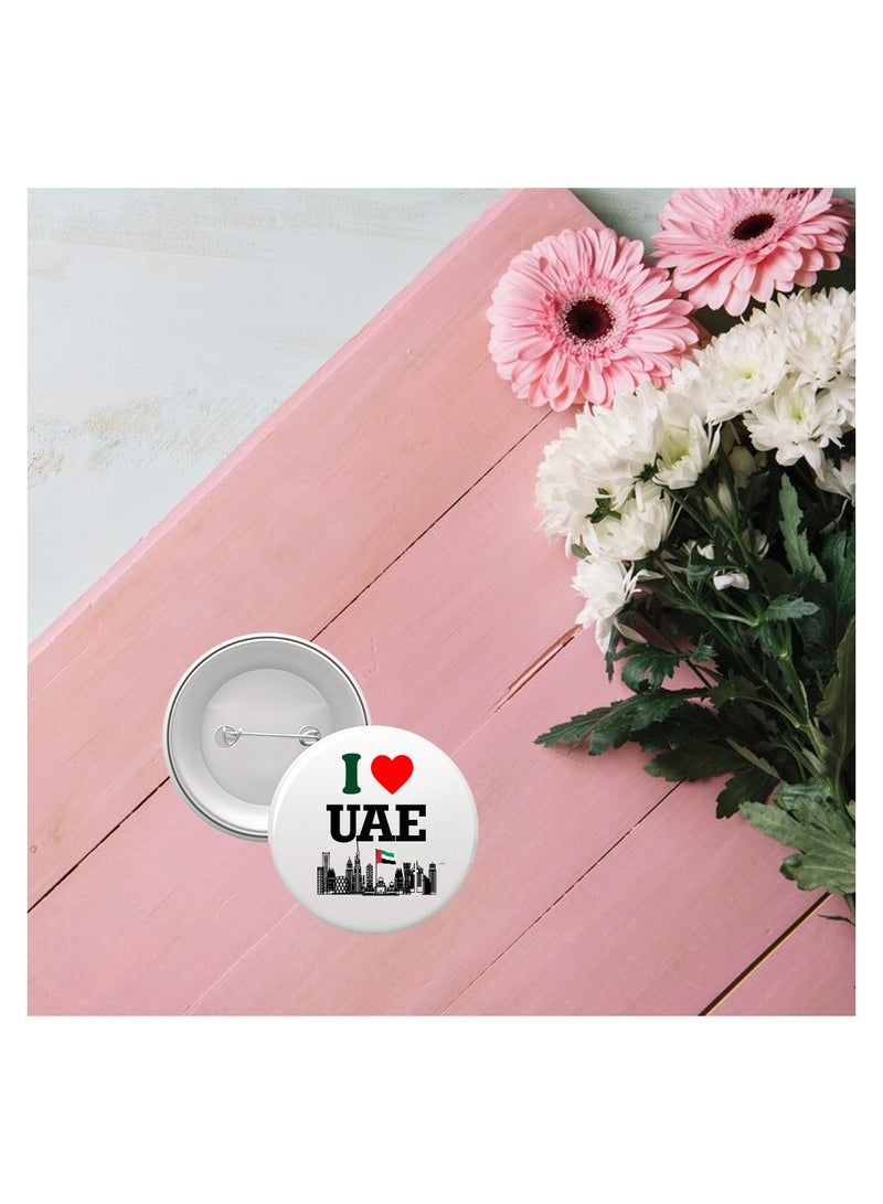 UAE National Day Button Badge - Round Pinback Button Brooch Lapel Pin for National Day Party Favors - Image 3