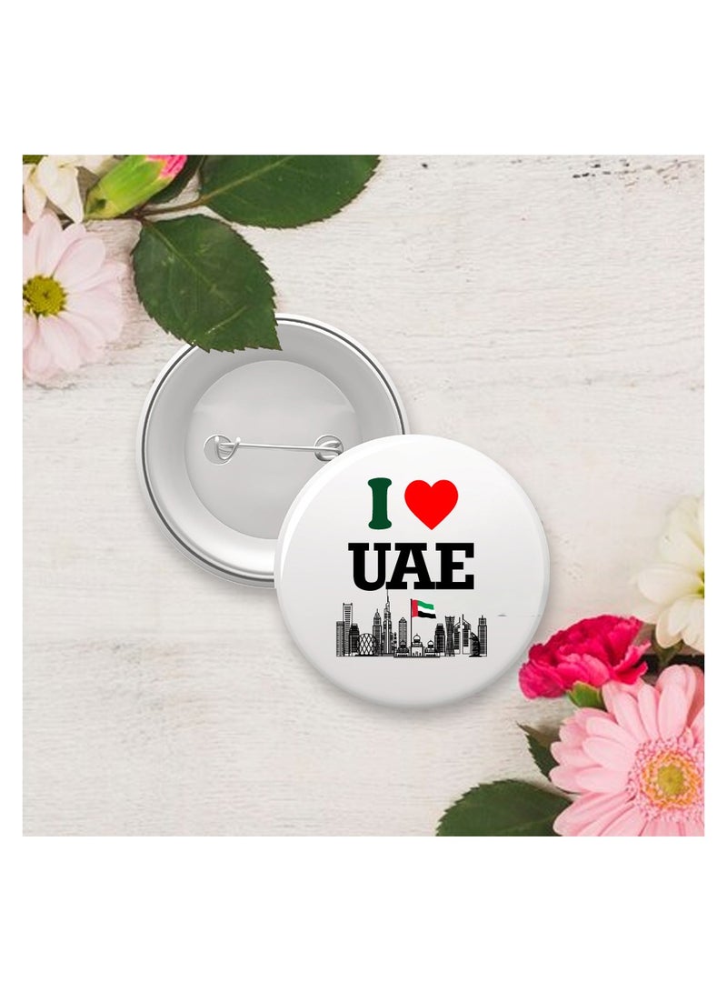 UAE National Day Button Badge - Round Pinback Button Brooch Lapel Pin for National Day Party Favors - Image 4