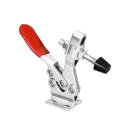 POWERTEC 1PK Toggle Clamp, 500 lbs Holding Capacity, 225D Quick Release Horizontal Clamps w/ Antislip Rubber Pressure Tip for Woodworking Jigs and Fixtures, Welding, Drill Press, Crosscut Sled (20301) - Image 1