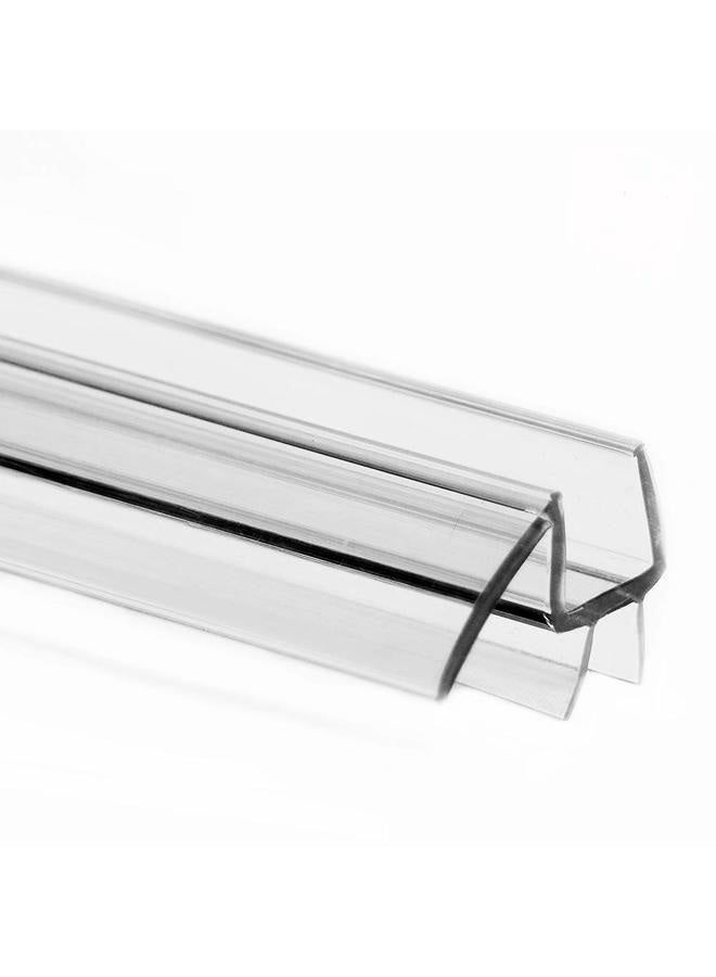 Eatelle Shower Door Bottom Seal with Drip Rail for 3/16" (5mm) Thick Glass, 36" Long Sweep - Ultra Clear Polycarbonate - Image 1