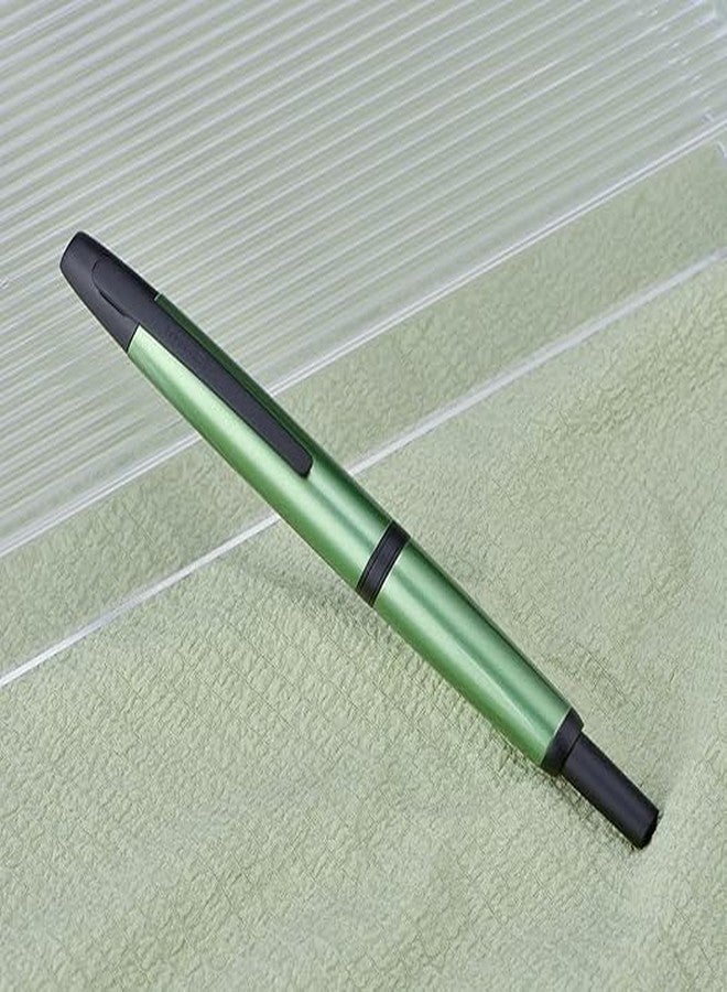 LUOSHI Jinhao 10 Capless Fountain Pen, Sea Pine Green Retractable Fine Nib with Ink Converter Set - Image 3