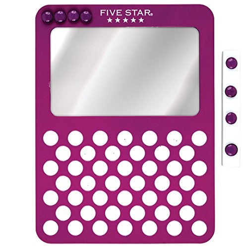 Five Star Locker Mirror and Board, Magnetic, Push Pin, School Locker Accessories, 6" x 8", Color Selected for You (81066) - Image 1