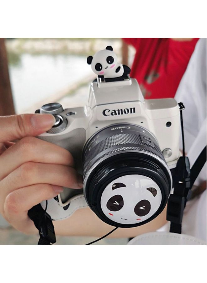 Panda Hot Boot Cover SLR Camera For Canon Sony Micro Single Fuji Xt30/4 Nikon Decorative Accessories Creative-Color: + 55mm Lens Cap - Image 2