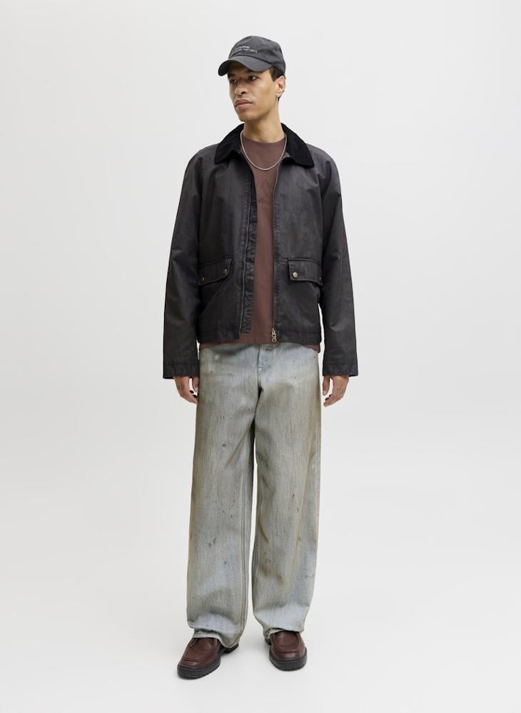 جاك اند جونز تي شيرت بياقة دائرية بقصة عادية بشعار - Image 4