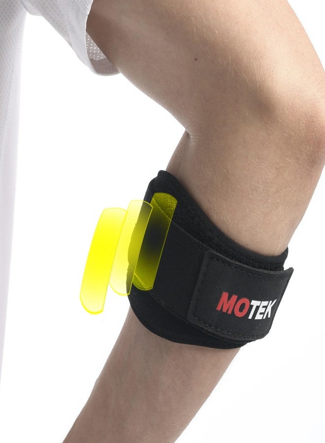 MOTEK Elbow Compression Brace for Men & Women (size 9-15") | Breathable Material, Targeted Compression, Dual Adjustable | Tennis Elbow | Golfer's Elbow - Image 3