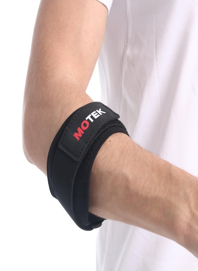 MOTEK Elbow Compression Brace for Men & Women (size 9-15") | Breathable Material, Targeted Compression, Dual Adjustable | Tennis Elbow | Golfer's Elbow - Image 1