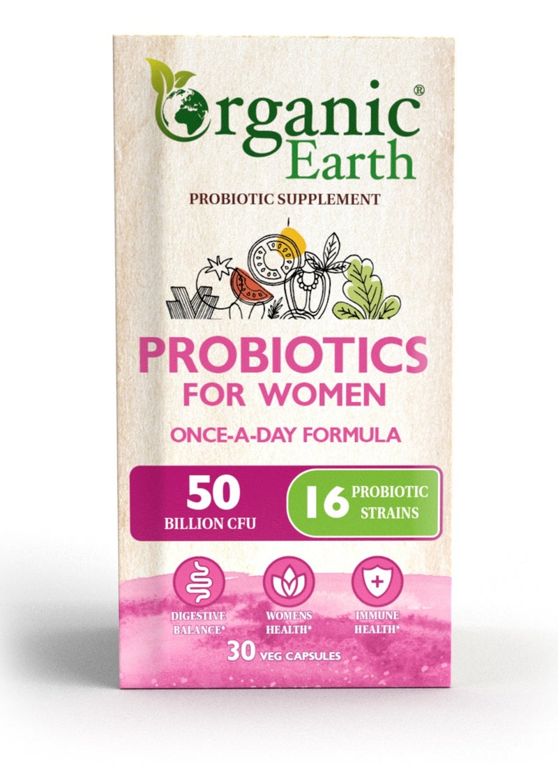 Organic Earth Organic Earth Women’s Probiotics – 30 Capsules  - Image 1
