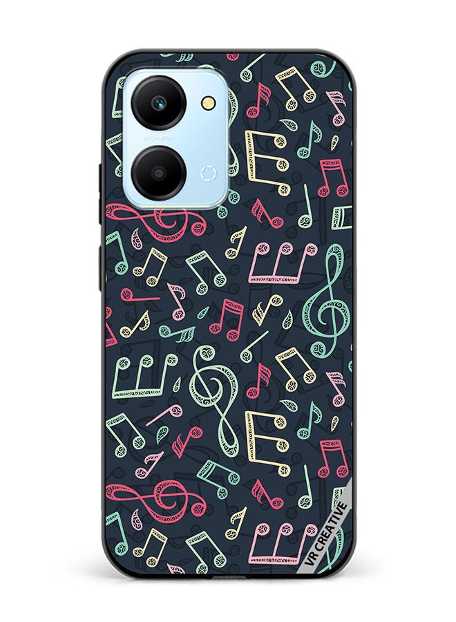 VR CREATIVE Protective Case Cover For Honor Play7T Music Pattern Design Multicolour - Image 1