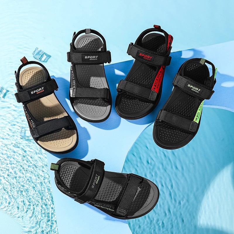 Boys Sandals 2024 Medium And Big Children Soft Bottom Non-Slip Student Waterproof Air Cushion Sandals Children Beach Shoes - Image 5