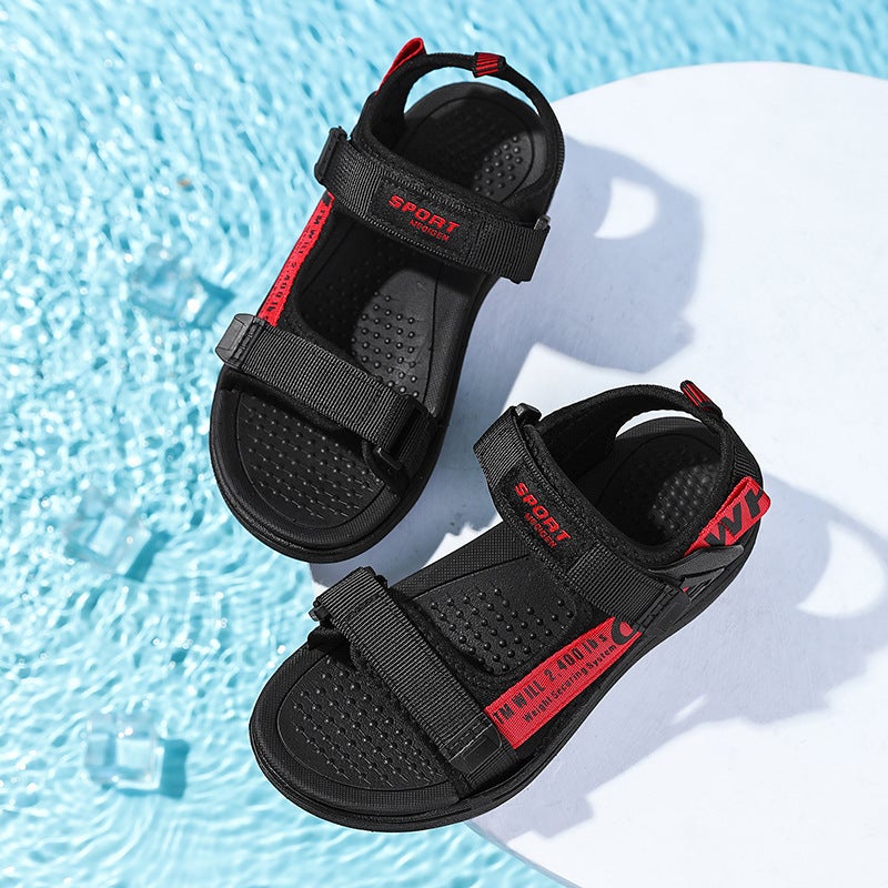 Boys Sandals 2024 Medium And Big Children Soft Bottom Non-Slip Student Waterproof Air Cushion Sandals Children Beach Shoes - Image 3
