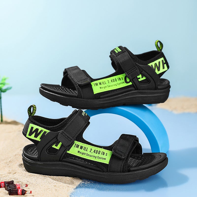 Boys Sandals 2024 Medium And Big Children Soft Bottom Non-Slip Student Waterproof Air Cushion Sandals Children Beach Shoes - Image 2