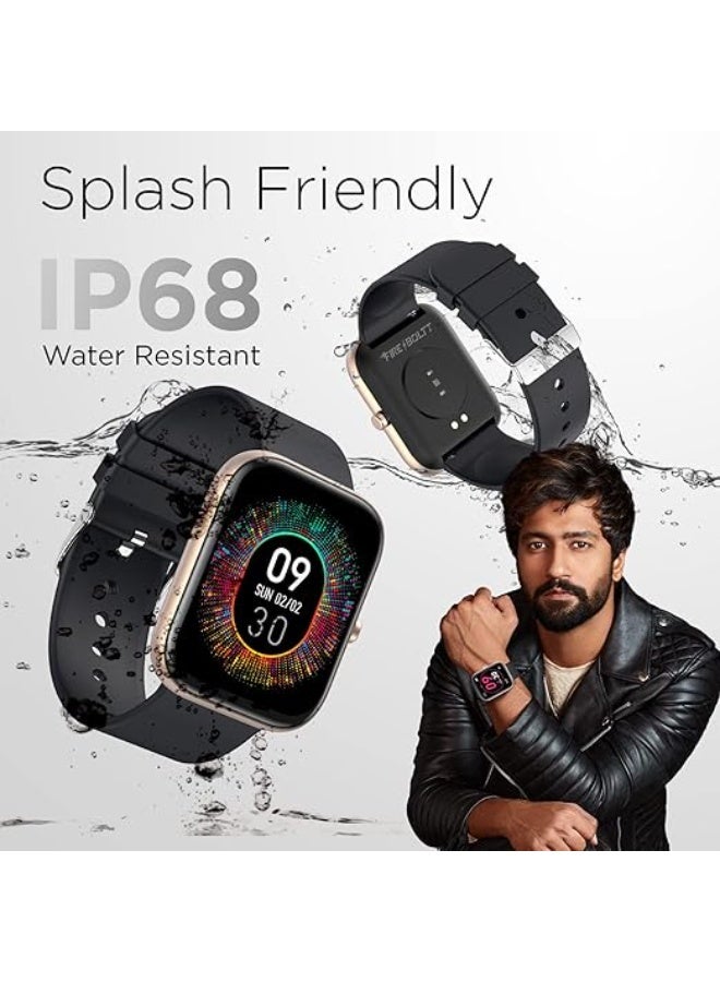 Fire-Boltt Dazzle 1.69" Smartwatch Full Touch Largest Borderless Display & 60 Sports Modes (Swimming) with IP68 Rating, Sp02 Tracking, Over 100 Cloud Based Watch Faces
