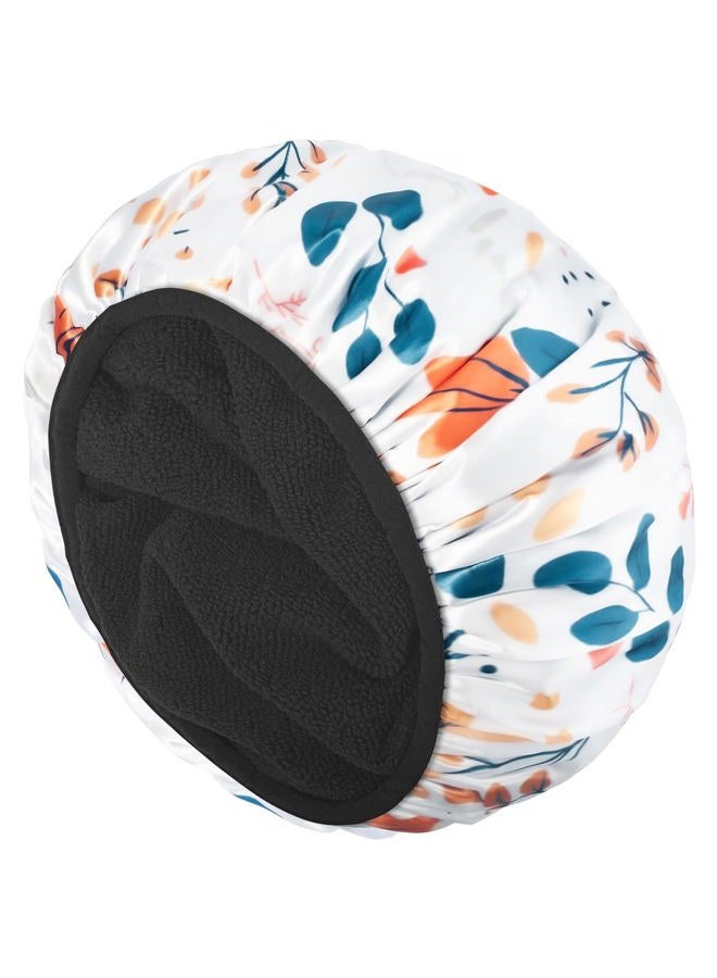 Aquior Shower Caps, Terry Lined Shower Cap for Women, Reusable Shower Cap, Triple Layer Waterproof Bath Cap, Extra Large for Women Long Hair - Image 1