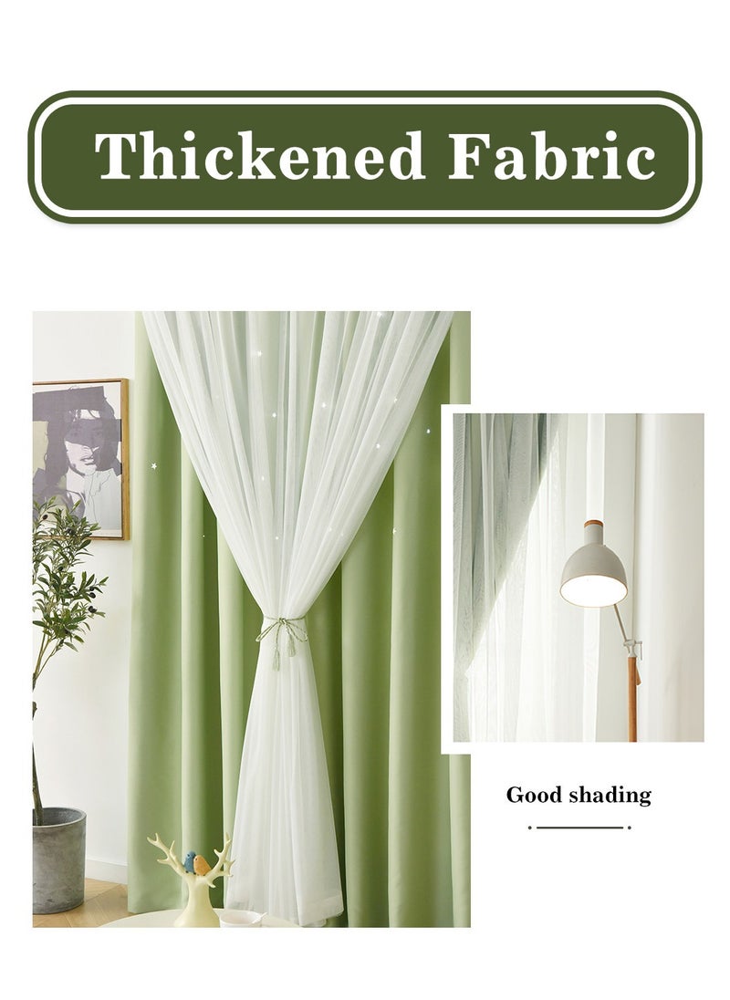 2 Panels Stars Blackout Curtains Tulle Overlay Star Cut Out Silver Grommet Curtains 132x214CM - pzsku/ZF4CAF826FAFF69D366FDZ/45/_/1734424668/3c483c14-067c-4f3c-bc0e-97f7cee648e8