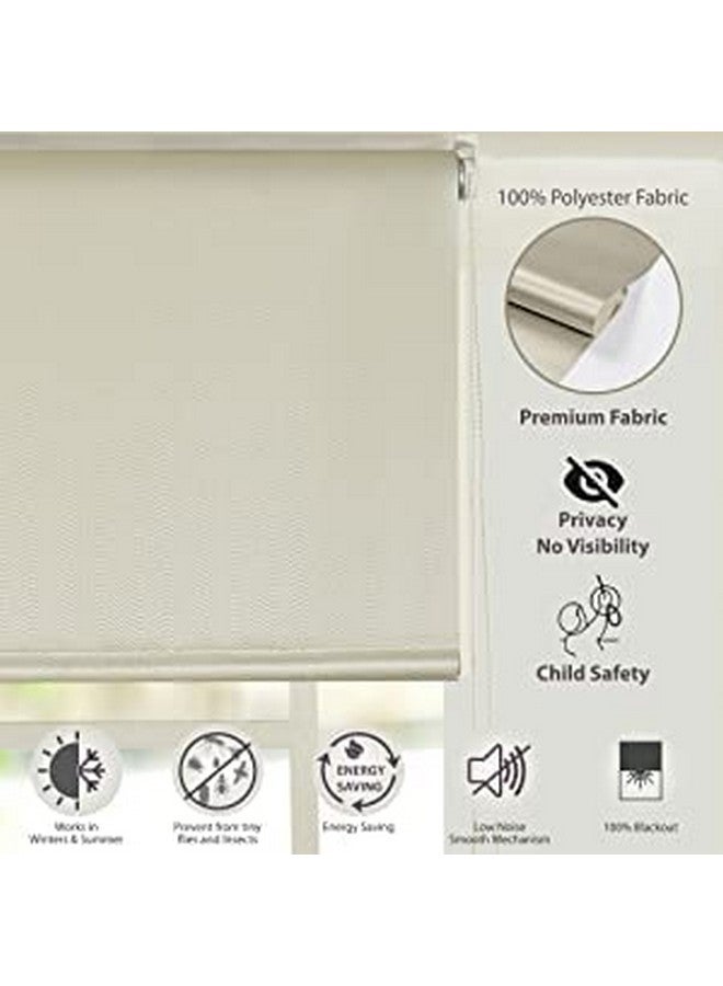 Deco Window 100% Blackout Roller Blinds for Windows (53 Inch W X 84 Inch H, Champagne) Sun, UV Protection & Glare Resistant for Home & Office - Image 5