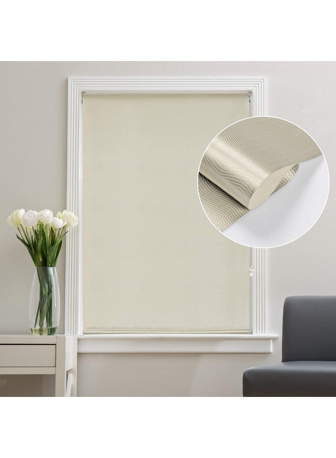 Deco Window 100% Blackout Roller Blinds for Windows (53 Inch W X 84 Inch H, Champagne) Sun, UV Protection & Glare Resistant for Home & Office - Image 1