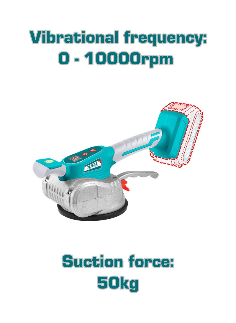 TOTAL - Total Lithium-Ion Tile Vibration Machine with Battery & Charger- 20V, 10000 rpm, 50kg Suction Power for Easy Tile Installation - Image 1
