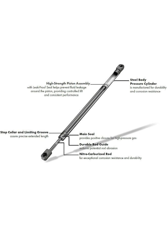SCHNORKEL 2Pcs 20.67 In Rear Back Lift Supports Compatible With Honda 2009-2015 Pilot Liftgate Tailgate Hatch Trunk Struts Without Power Liftgate 09 10 11 12 13 14 15  - Image 3