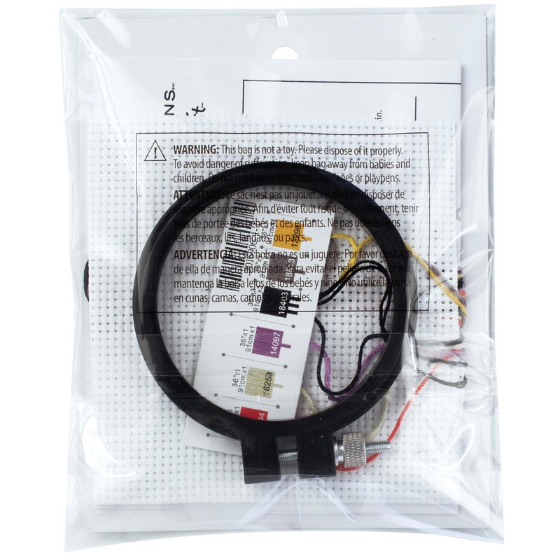 Dimensions 72-70415 Disney's Maleficent Mini Beginner's Cross Stitch Kit, 3" Diameter, Multicolor, 5 Pieces - Image 2