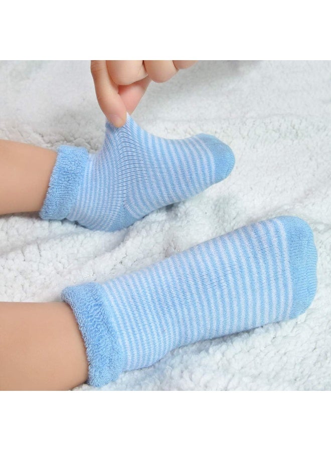 JAKIDAR JAKIDAR 6 Pairs Baby Socks for Infant Newborn Thick Warm Socks Cotton Sock Shoes - Image 4
