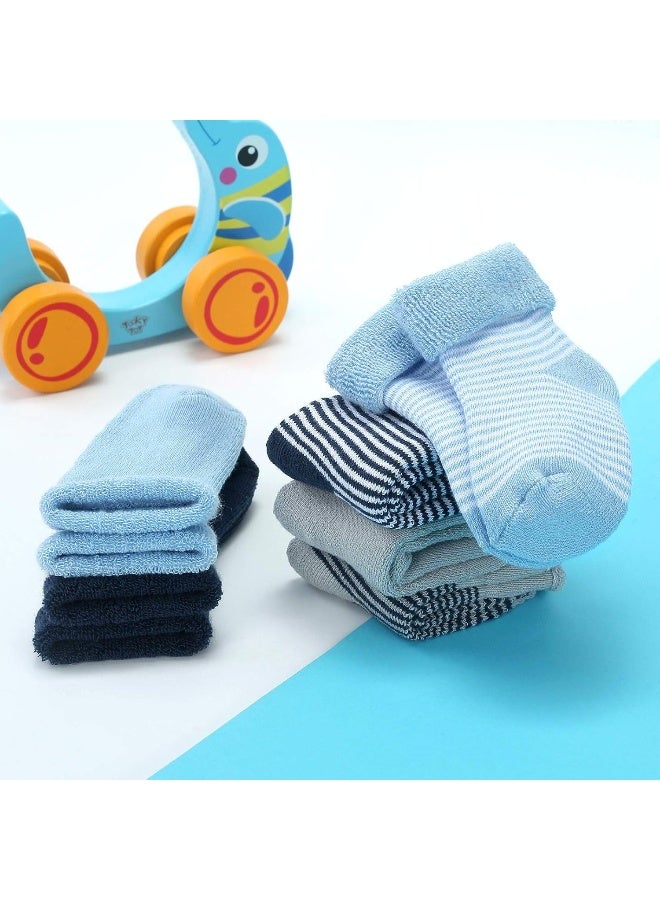 JAKIDAR JAKIDAR 6 Pairs Baby Socks for Infant Newborn Thick Warm Socks Cotton Sock Shoes - Image 5