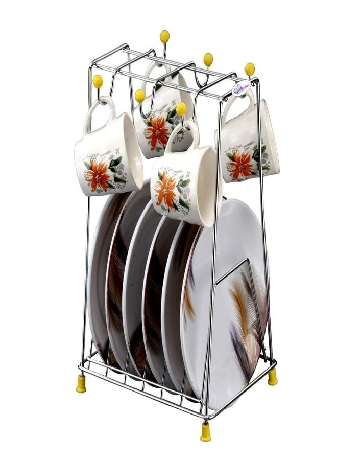 STANDIFY® 6 Cup Saucer_H_Stnfy Dish Rack Stainless Steel Heavy Duty Plate Stand Kitchen Multi-Purpose Dish Rack for Sink & Countertop. - Image 1