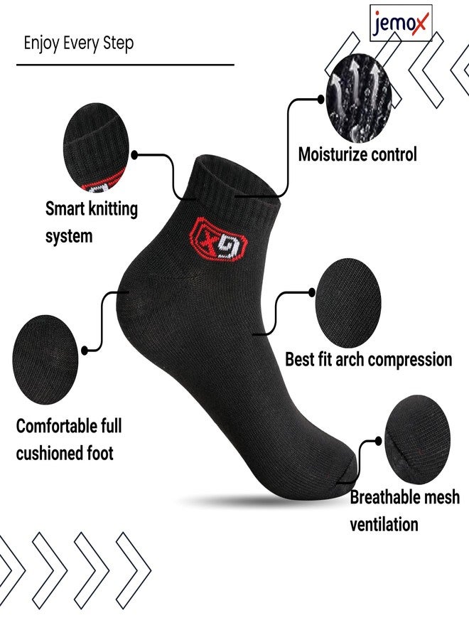 JEMOX Timeless Comfort Plain Ankle Socks - Elevate Your Everyday Multicolour(Free Size) (7) - Image 3
