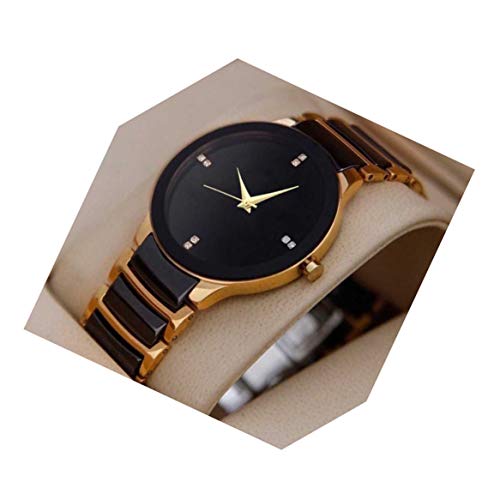 Acnos® Premium Brand - Analogue Men's Watch (Black Dial Multi Colored Strap) (1.Gold) - Image 1