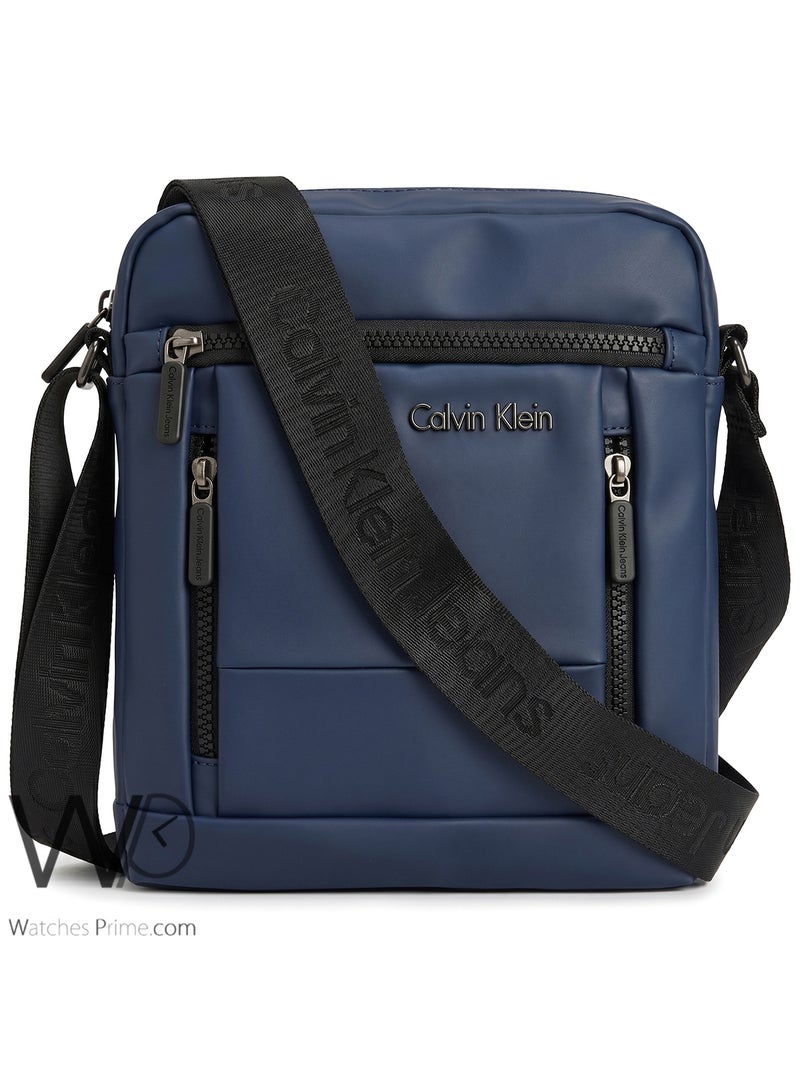 Calvin Klein Jeans Men's Navy Blue Matte Tech Crossbody Bag - Image 1