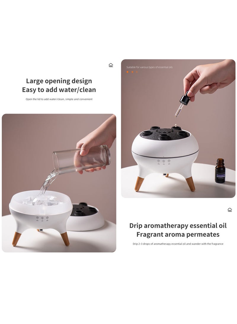 Aromatherapy Diffuser, Essential Oil Diffuser with Music Beats, Air Humidifier with LED Light and Remote Control, Timed Ultrasonic Cool Mist Aroma Diffuser for Home Office