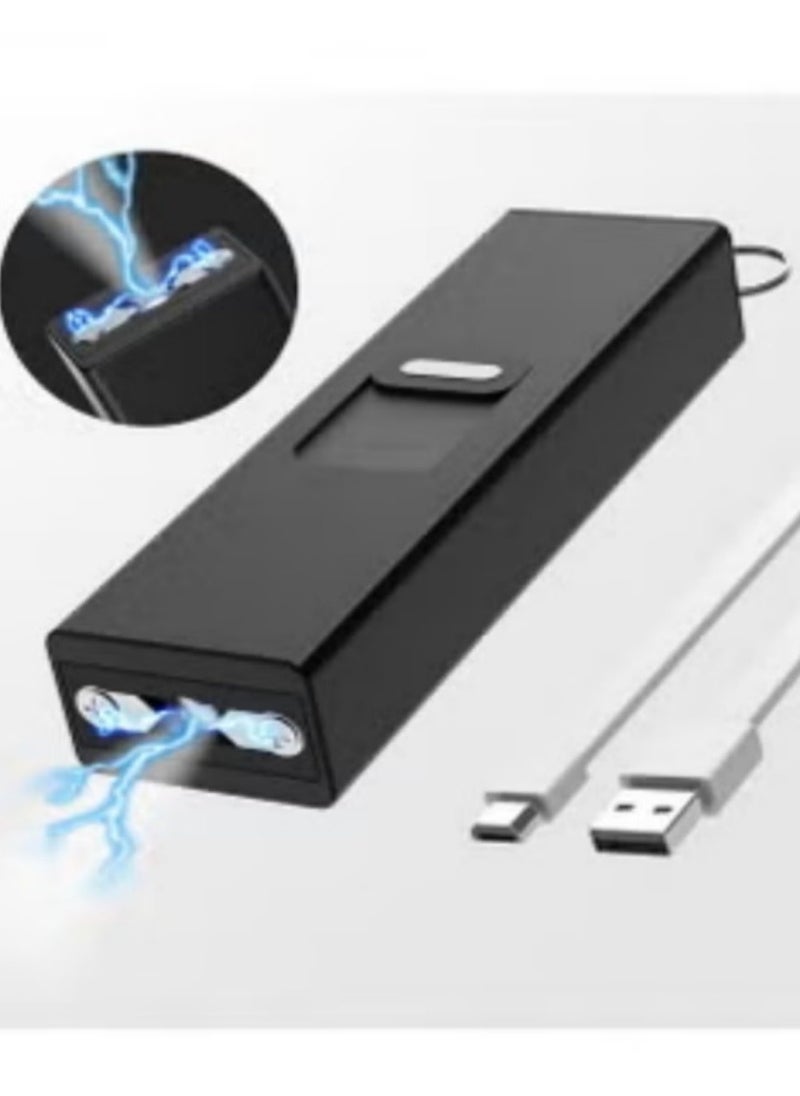 ماركة غير محددة - متعدد الوظائف USB شحن مصباح يدوي LED (أسود) - Image 1