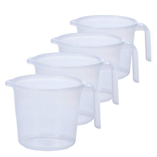 Varmora Crystal Virgin Plastic Bathroom Mug 1.5 LTR (Pack of 4) (Transparent) - Image 4