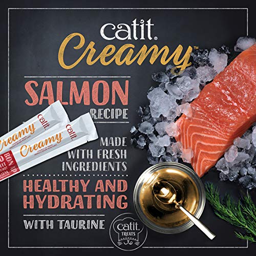 Catit Creamy Lickable Cat Treat, Healthy Cat Treat, Salmon, 50 Pack - Image 3