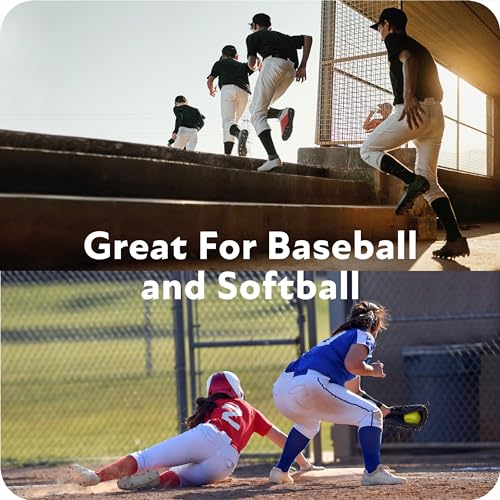 Sof Sole Baseball/Softball Over-the-Calf Team Athletic Performance Socks (2 Pair), Large, Red - Image 4