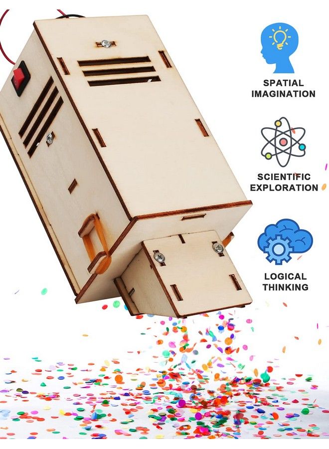 Poraxy 4 مجموعة مجموعات الساق مشاريع للسماح للأطفال أعمار 8-12 تجربة علمية مجموعة بناء الألغاز الخشبية ثلاثية الأبعاد التعليمية ألعاب البناء هدايا للأولاد والبنات من عمر 8-12 سنة - Image 3