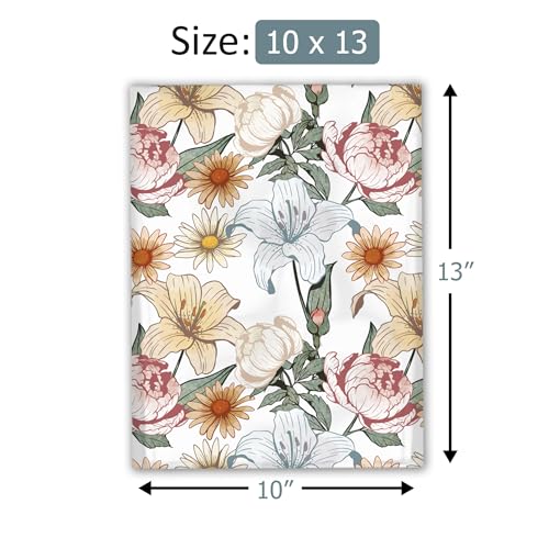 Pro Supply Global Vintage Floral Summer Designer Poly Mailers – 100 Packs 10"x13" Ideal Waterproof Self-Sealing Poly mailer, Tear-Resistant Shipping Bags & Printed Mailing Envelopes for Small Business - Image 4