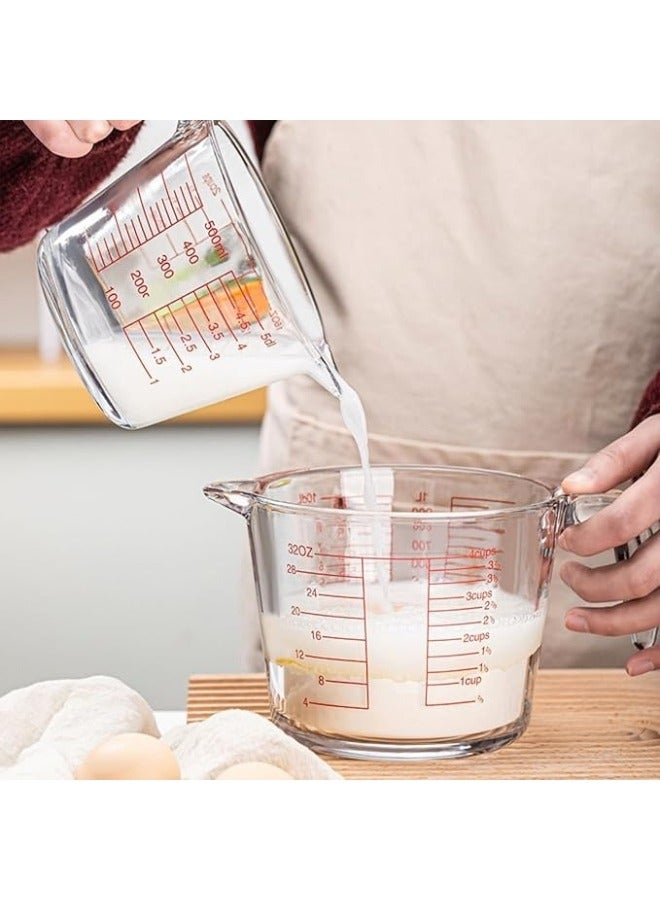 Happy Home Glass Measuring Cup for Home Food, Milk Cup with High Temperature Resistant Scale, Suitable for Egg Cup for Baking in Kitchen and Microwave (350ml) - Image 5