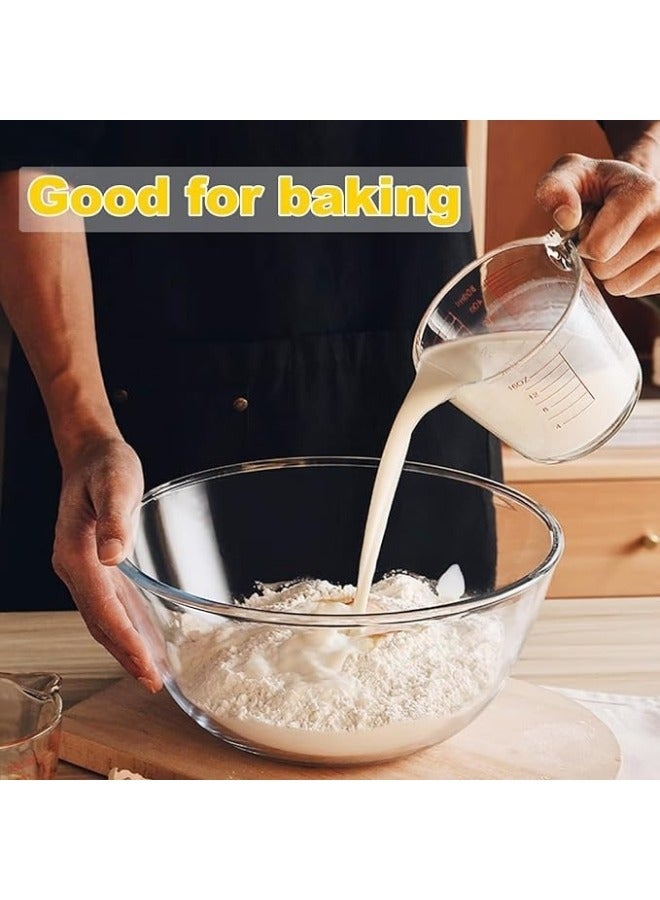 Happy Home Glass Measuring Cup for Home Food, Milk Cup with High Temperature Resistant Scale, Suitable for Egg Cup for Baking in Kitchen and Microwave (350ml) - Image 4