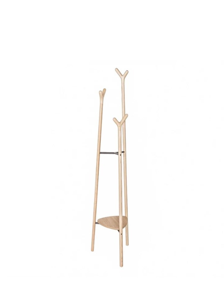 Neo Front Neo Front Vertical Wooden Coat Rack, Freestanding Living Room Coat Rack, Easy To Install, Bedroom Easy Assemble Coat Rack Tree Rack L707 (Solid Ash Wood color)  - Image 1