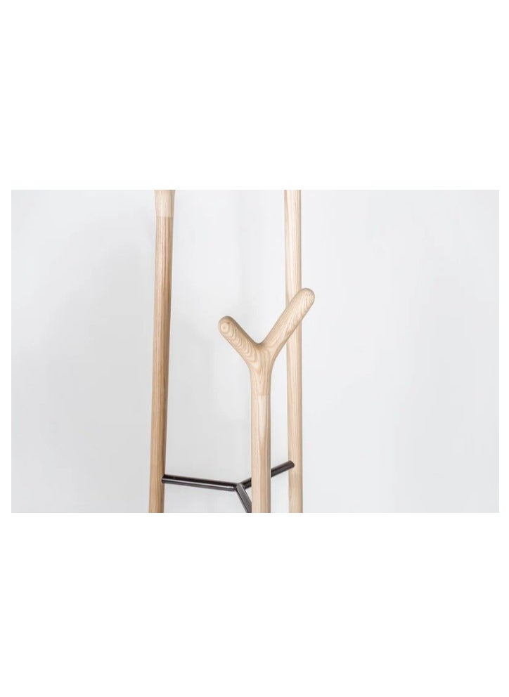Neo Front Neo Front Vertical Wooden Coat Rack, Freestanding Living Room Coat Rack, Easy To Install, Bedroom Easy Assemble Coat Rack Tree Rack L707 (Solid Ash Wood color)  - Image 3