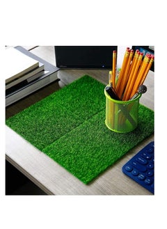 Generic Fairy Garden Grass Artificial Garden Grass, 6 x 6 Inches Miniature Life-Like Fairy Artificial Craft Grass for Dollhouse Ornament Micro Landscape Artificial Moss Grass DIY Grass Decoration 6 Pack  - Image 3