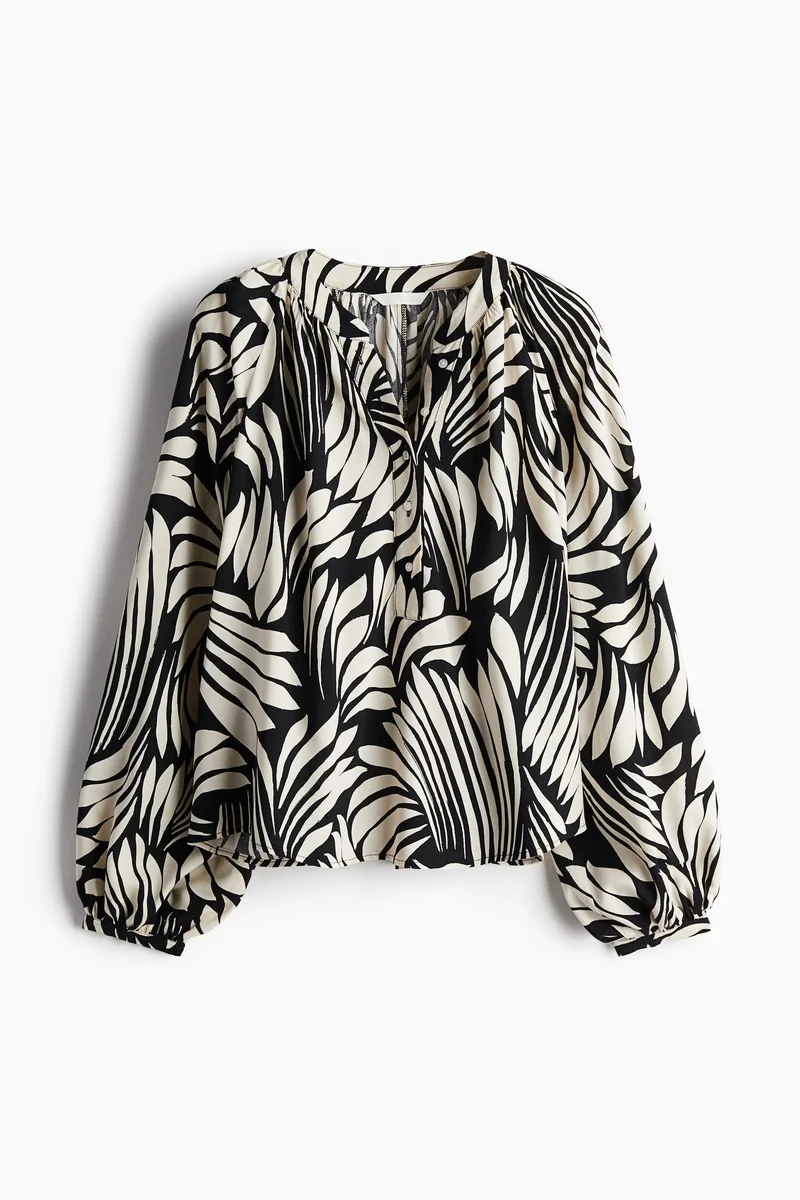 H&M Balloon-sleeved blouse