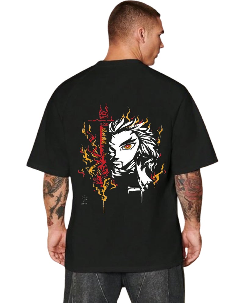 DIVIS Men's Black Graphic Back Print T-Shirt - Image 1