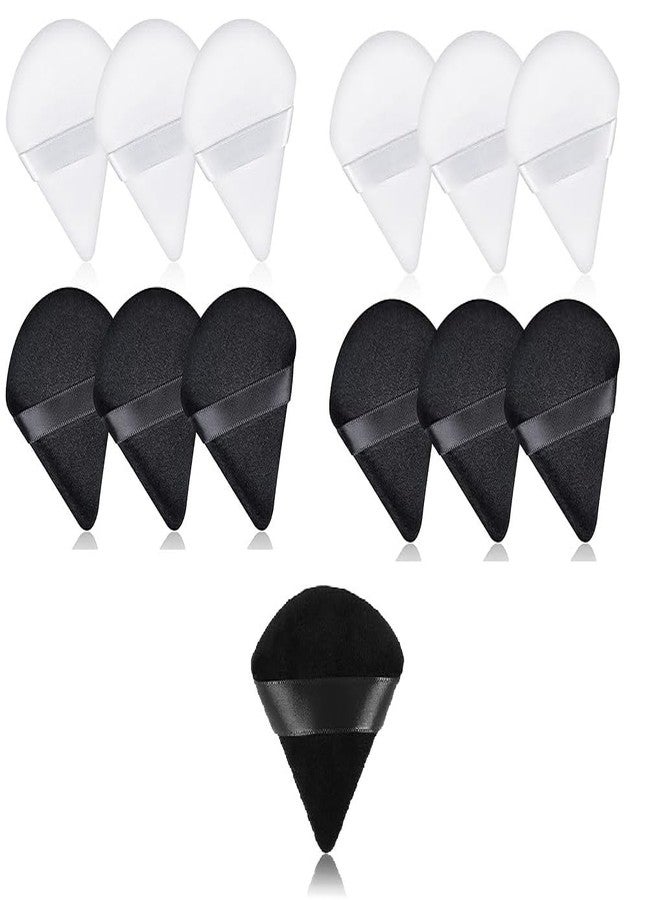 DATNASAYAD 17 Pieces Triangle Cosmetic Loose Powder Puffs Washable Reusable Soft Plush Foundation Sponge for Face Body Wet Dry Makeup Tool- Multicolor Pack of 17 - Image 1