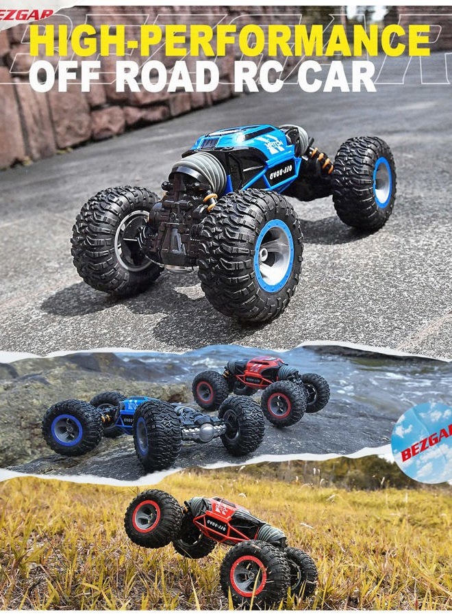 BEZGAR TD141 Remote Control Car - 1:14 Scale 4WD All-Terrains Large RC Cars for Kids, 2.4GHz Transformable Stunt Cars, Monster Truck Toys, Christmas Birthday Gifts for Boys & Girls - Image 5