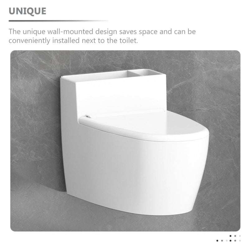 Wall Mounted Smokeless Ashtray With Lid Toilet Shape Indoor Ash Container For Bathroom - Image 4