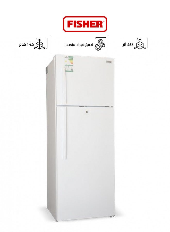 فيشر ثلاجة بابين  - 468 لتر - أبيض - FR-F66 NWL - Image 1