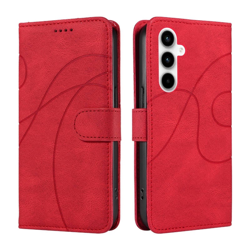 غطاء هاتف بTPU لـ Samsung Galaxy Note8 مع حامل بطاقات وحماية من السقوط مع مقاوم للصدمات مع حامل قائم مع ملمس ناعم باللون أحمر بوظيفة حامل من مادة TPU للاستخدام المنزلي للسفر - Image 1