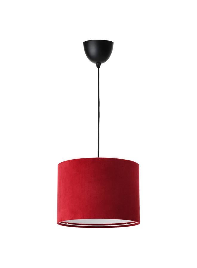زبون مصباح معلق، مخملي أسود/أحمر غامق، 33 سم - Image 1